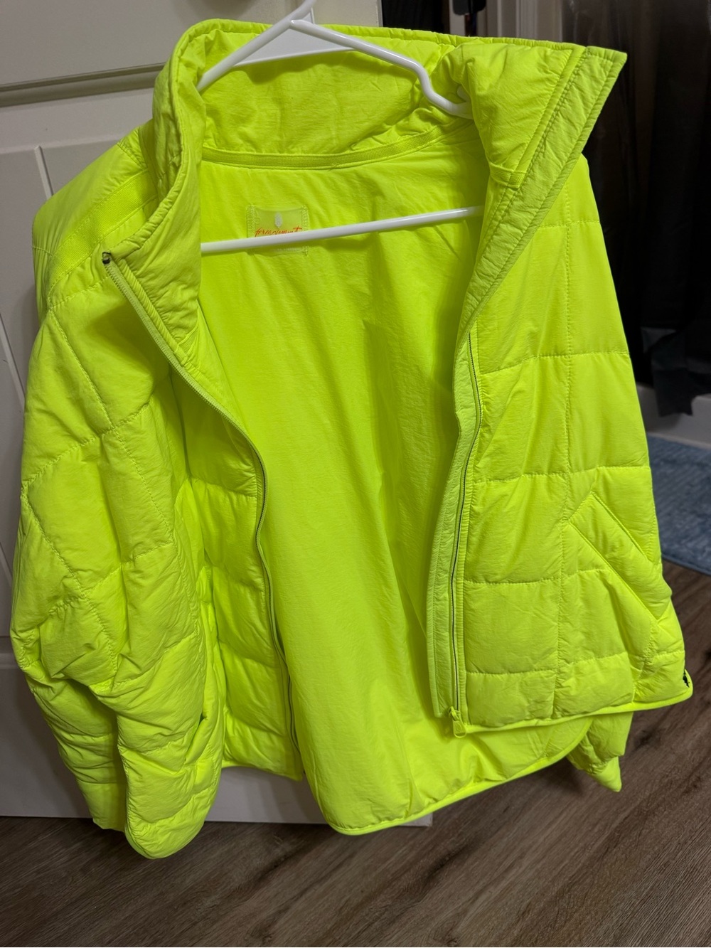 Fp movement Neon Yellow Puffer Jacket - Lightweight Insulated Coat
